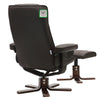 Swivel Ergonomic Office Chair Recliner Armchair with Footstool Wooden Duck Base