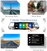 FHD Mirror Dash Cam Front and Rear 7 Inch Touch Screen Dual Dash Cam Rear