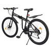Mountain Bike 26" Wheel MTB 21 Speed Adult Bicycle Folding Bike Black &White UK