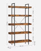 Rustic Wood Bookcase Bookshelf 5 Tier Industrial Storage Display Shelving Unit
