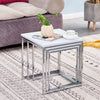 Nest Of 3 Nested Nesting Tables Side End Coffee Table Glass/Wood for Living Room