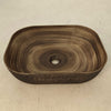 Vintage Wood Grain Rectangle Ceramic Vessel Sink 500 x 392mm Countertop Basin