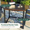 Outdoor Fire Pit Garden BBQ Patio Heater Storage Large Metal Table Log Burner