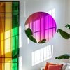 Unique Round Wall Mirror Iridescent Accent Mirror Dreamland Rainbow Mirror Girls
