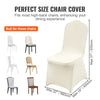 100PCS Stretch Spandex Folding Chair Covers Repeated Usage Ivory Color Formal
