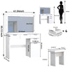Dressing Table With LED Lights Dimmable Mirror Vanity Makeup Table 4 Drawers UK