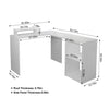 Computer Desk PC Table L-shaped Corner w/Shelves/Drawers Workstation Home Office