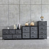 Fabric Cabinets Storage Unit Metal Frame Chest of Drawer Organiser Bedside Table