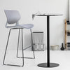 2xGrey Bar Stool Tall Kitchen Stool Breakfast High Chair Home Ergonomic Backrest
