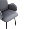 Grey Velvet Dining Chairs Metal Legs Modern Stylish Home Kitchen Lounge Office