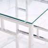 Set of 3 Glass Nesting Coffee Tables Stacking End Side Tables for Living Room