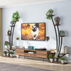 Tribesigns 6-Tier Tall Indoor Plant Stand Pack of 2, Metal Curved Display Shelf