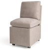 Modern Armless Accent Chair Bedroom Single Sofa Lounge Chair with Storage