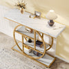 105cm Console Table, 4-Tier Modern Entryway Sofa Table Behind Couch Table
