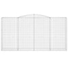 Arched Gabion Baskets 2 pcs 400x50x200/220 cm Galvanised Iron
