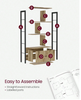 Bookshelf, Storage Shelf, Large Bookcase With Doors, 4 Shelves, Stable Steel