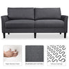 2 Seater Sofa Modern Fabric Couch Love Seat Sofa Settee for Living Room Grey