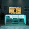 Modern TV Stand White/Black TV LED Entertainment High Gloss Doors Unit Cabinet