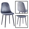 Set of 2 Velvet Dining Chairs Upholstered Seat with Metal Legs Bedroom Kitchen