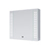LED Bathroom Mirror Cabinet With Shaver Socket Demister Heated Clock 650×600mm