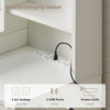 Dressing Table Set Vanity Desk with LED Light Mirror Stool Drawers Bedroom White