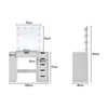 Dressing Table Vanity Makeup Desk with LED Bulbs Mirror 6 Drawer Storage Unit