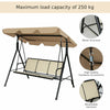 Garden Swing Chair 3 Seater Hammock Patio Outdoor Sun Shade W/ Adjustable Canopy