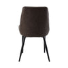 2x Brown Dining Chairs Faux Leather High Back Diamond Design Chairs Modern