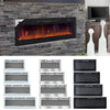 40 50 60 inch Electric Wall Mounted LED Fireplace 12 Color Wall Inset Into Fire