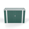 Double Garbage Bin Shed Green Steel Wheelie Dust Dustbin Storage Bike Tool House