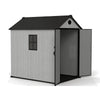 Storage-Focused 6x8FT Gabled Plastic Tool Shed With Foundation Combination Lock