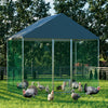 Heavy Duty Metal Chicken Run Coop Cage Walk In Kennel Netting Fence Feeding Pen