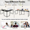 L-Shaped Corner Computer Desk Reversible Study Writing Desk 2-Person Workstation