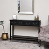 Large Black 2 Drawer Console Table storage shelf vintage furniture hallway