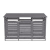 Fir Wooden 240L Triple Wheelie Bin Storage Store Garden Rubbish Dustbin 3 Sheds