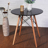 80cm Round Dining Table and 4 Tulip Chairs Set Padded Seat Kitchen Cafe Lounge