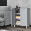 Bathroom Freestanding Storage Organizer Floor Storage Cabinet Black Grey