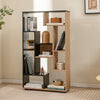 Costway 120cm Tall Bookshelf Modern Geometric Bookcase Book Storage Organizer