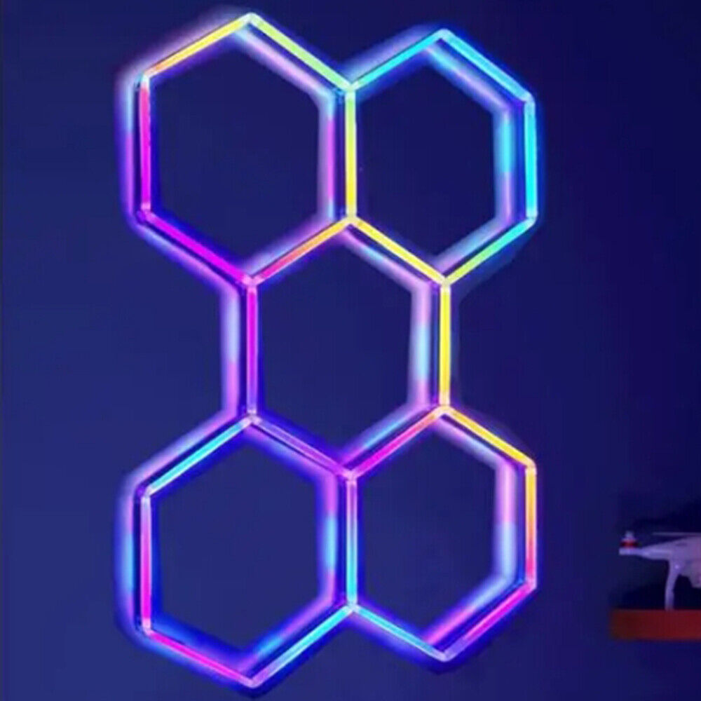 RGB 5HEX Hexagon Lights LED Hexagon Garage Light Garage Lights with AP ...