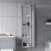 Dene 1400 mm Bathroom Wall Hung Cabinet Storage Tall Shelf Furniture Steel Grey