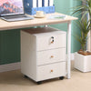 White Mobile 3 Drawers Filing Pedestal Cabinets File Chest Storage Wooden Office