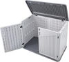 Garden Storage Shed Lockable Plastic Outdoor Weatherproof Tool Cabinet White