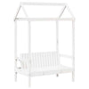 Bed and Set with Roof White 80x200 Solid Wood Pine L5A0