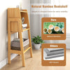 3 Tier Bamboo Bookshelf Free Standing Tall Bookcase Storage Organizer Rack Shelf