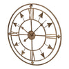 60cm Extra Large Luxury Arrow Wall Clock Giant Big Open Face Round Silent Clock