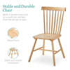 4pcs Windsor Solid Wood High Spindle Backrest Dining Chairs Dining Room Kitchen