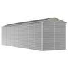 Garden Shed Light Grey 191x725x198 cm Galvanised Steel