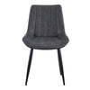 Luxury Pair of 2 Home Office Chairs Grey Dining Kitchen Chairs Upholstered Chair