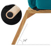 Blue Lazy Chair with Footstool Relax Lounge Chair Accent Armchair Sofa Chair