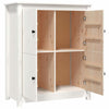 TANZEM Sideboard White 83x41.5x100 Solid Wood Pine,Sideboard Storage T2T7